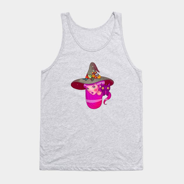 hello trick or treat Tank Top by Little Miss Arkham